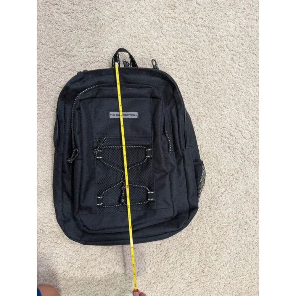 Black Backpack multiple zippered compartments